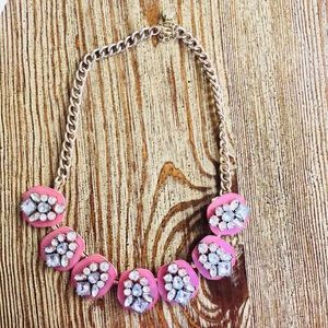 LOFT Pink & gemstone statement necklace